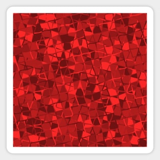 Grid Square Mosaic Pattern (Red) Magnet